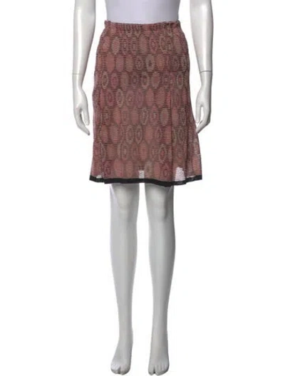 Pre-owned M Missoni Printed Knee-length Skirt In Pink