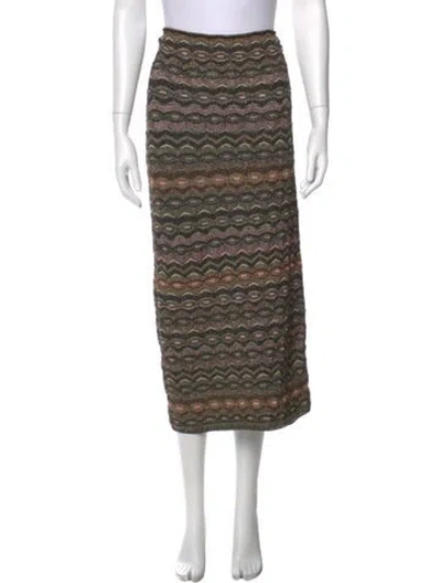 Pre-owned M Missoni Printed Midi Length Skirt