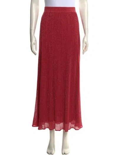 Pre-owned M Missoni Printed Midi Length Skirt In Red
