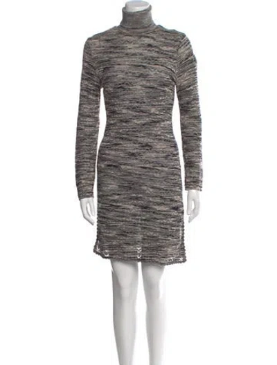 Pre-owned M Missoni Printed Mini Dress In Black