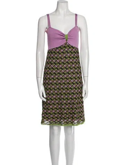Pre-owned M Missoni Printed Mini Dress In Black
