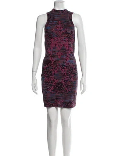 Pre-owned M Missoni Printed Mini Dress In Black