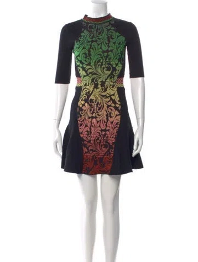 Pre-owned M Missoni Printed Mini Dress In Multi