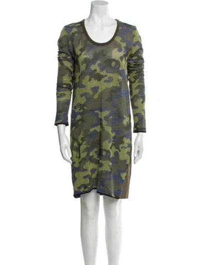 Pre-owned M Missoni Printed Mini Dress In Multi