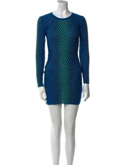 Pre-owned M Missoni Printed Mini Dress In Multi