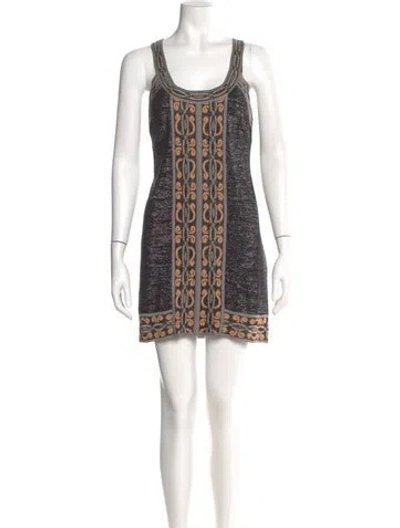 Pre-owned M Missoni Printed Mini Dress In Multi