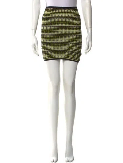 Pre-owned M Missoni Printed Mini Skirt In Black