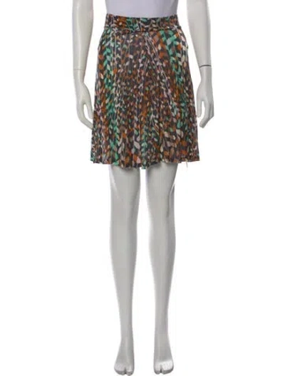 Pre-owned M Missoni Printed Mini Skirt In Black