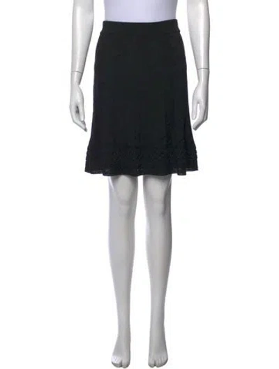 Pre-owned M Missoni Printed Mini Skirt In Black