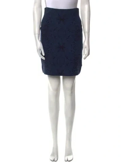 Pre-owned M Missoni Printed Mini Skirt In Blue