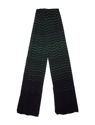 Pre-owned M Missoni Printed Scarf In Purple