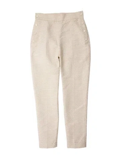 Pre-owned M Missoni Printed Skinny Leg Pants In White