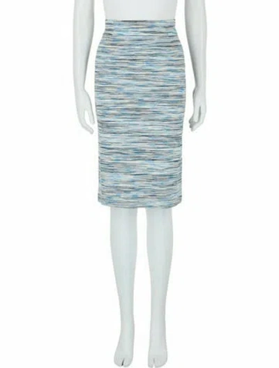 Pre-owned M Missoni Printed Skirt W/ Tags In Blue