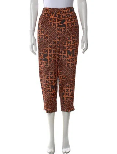 Pre-owned M Missoni Printed Wide Leg Pants In Black