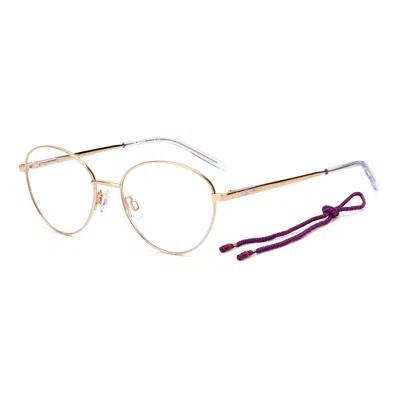 M Missoni Purple Metal Frames In Gold