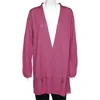 M Missoni Purple Patterned Knit Open Front Cardigan In Purple