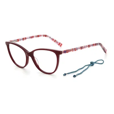 M Missoni Red Acetate Frames In Burgundy