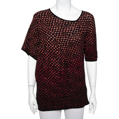 M Missoni Red & Back Jacquard Knit Top