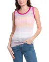 M Missoni Rib Tank In Pink