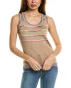 M Missoni Ribbed Tank Top In Brown