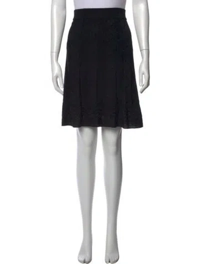Pre-owned M Missoni Ruffle Embellishment Knee-length Skirt In Black