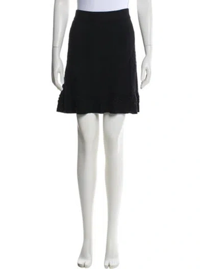 Pre-owned M Missoni Ruffle Embellishment Mini Skirt In Black