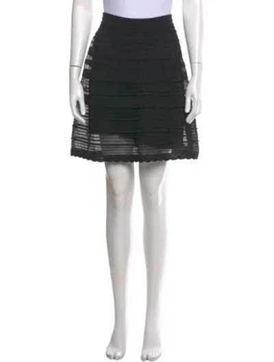 Pre-owned M Missoni Scalloped Accent Mini Skirt In Black