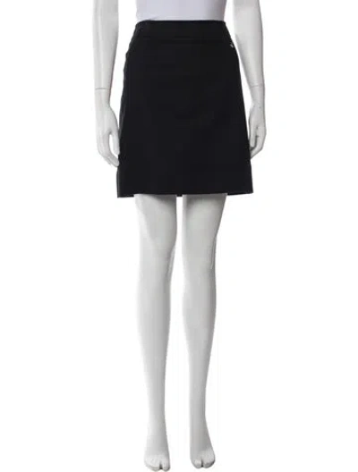 Pre-owned M Missoni Scalloped Accent Mini Skirt In Black
