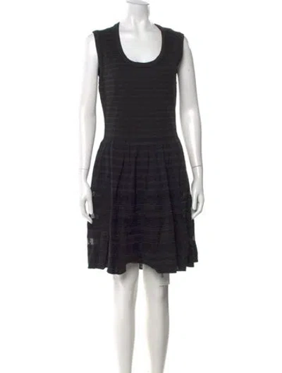 Pre-owned M Missoni Scoop Neck Knee-length Dress W/ Tags In Black