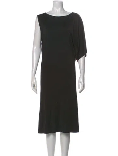 Pre-owned M Missoni Scoop Neck Long Dress In Black