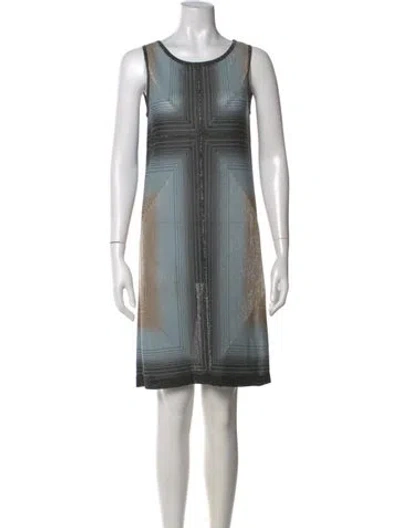 Pre-owned M Missoni Scoop Neck Mini Dress