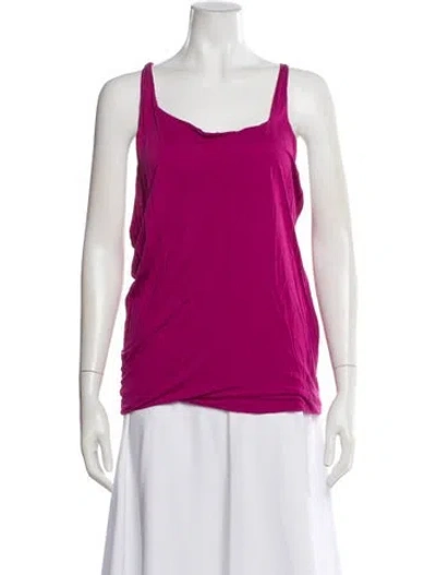Pre-owned M Missoni Scoop Neck Sleeveless Top In Pink
