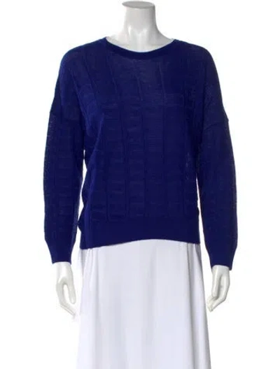 Pre-owned M Missoni Scoop Neck Sweater In Blue