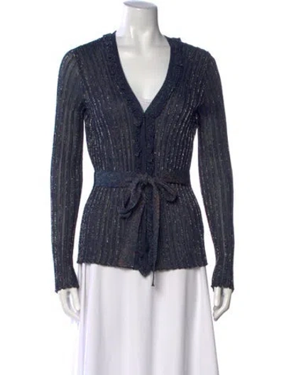 Pre-owned M Missoni Scoop Neck Sweater In Blue
