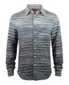 M Missoni Shaded Slub Button-up Shirt In Gold