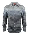M Missoni Shaded Slub Button-up Shirt In Gray