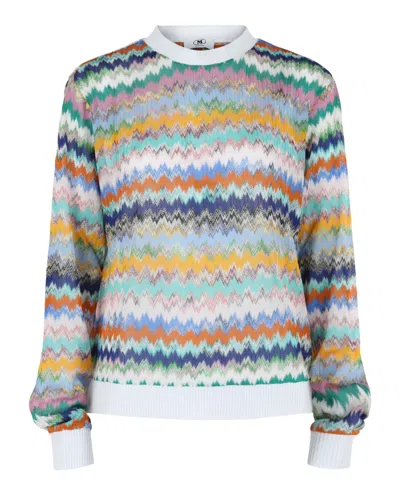 M Missoni Signature Zig Zag Patterned Sweater