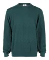 M Missoni Signature Zig Zag Patterned Sweater In Green