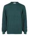 M Missoni Signature Zig Zag Patterned Sweater In Green