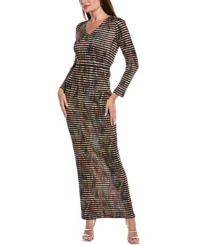 M Missoni Silk-blend Maxi Dress In Black