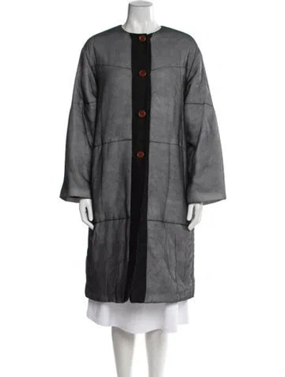Pre-owned M Missoni Silk Coat In Gray