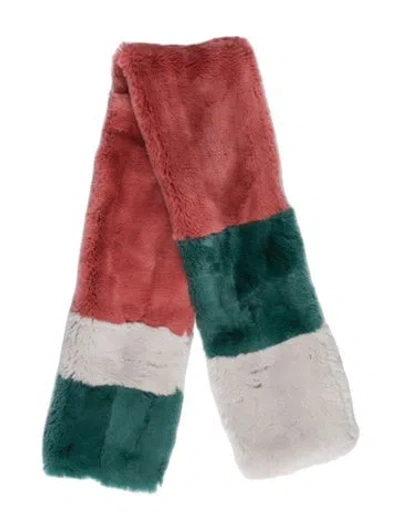 Pre-owned M Missoni Silk Colorblock Pattern Scarf In Multi