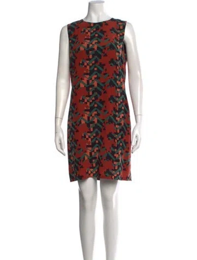 Pre-owned M Missoni Silk Mini Dress In Green