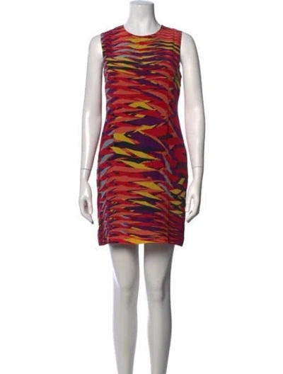 Pre-owned M Missoni Silk Mini Dress In Pink