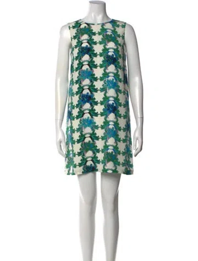 Pre-owned M Missoni Silk Mini Dress In White