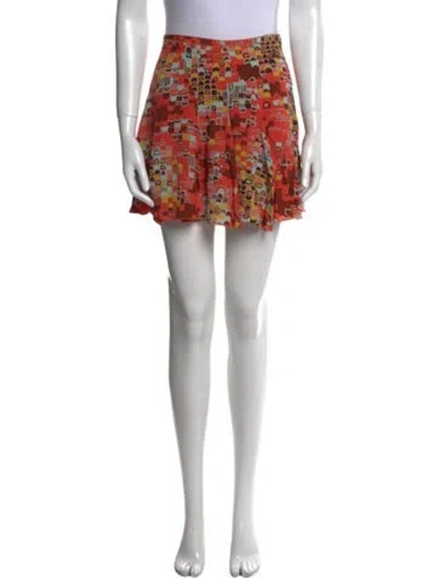 Pre-owned M Missoni Silk Mini Skirt In Purple