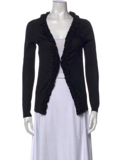 Pre-owned M Missoni Silk Patterned Sweater In Black