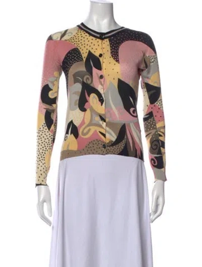 Pre-owned M Missoni Silk Patterned Sweater In Multicolor