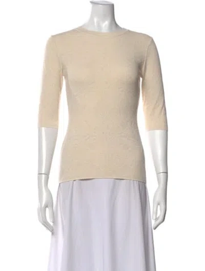 Pre-owned M Missoni Silk Patterned Top In Neutrals