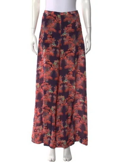 Pre-owned M Missoni Silk Wide Leg Pants In Multi